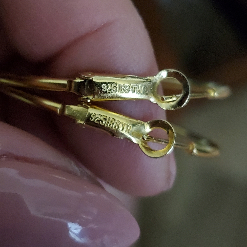 Silver 925 IBB TH Hoop earrings - Picture 3 of 6
